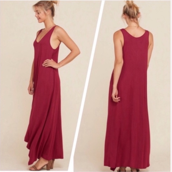 Haute Ellie Dresses & Skirts - Cascara Handkerchief Hem Maxi Dress